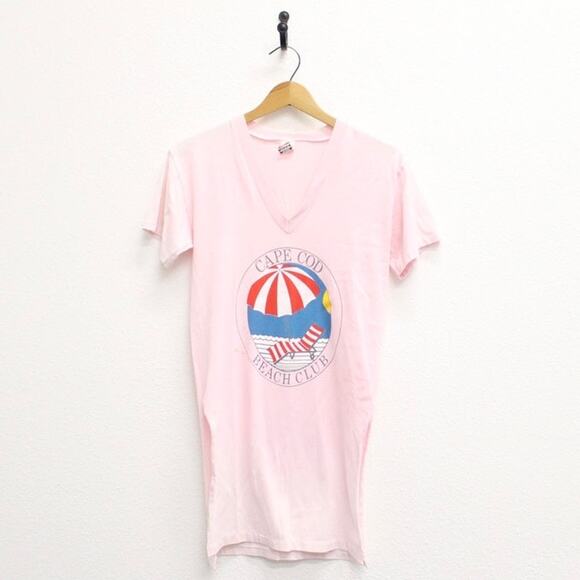 Vintage Cape Cod Beach Club Sleep Night T Shirt Small - Picture 1 of 9
